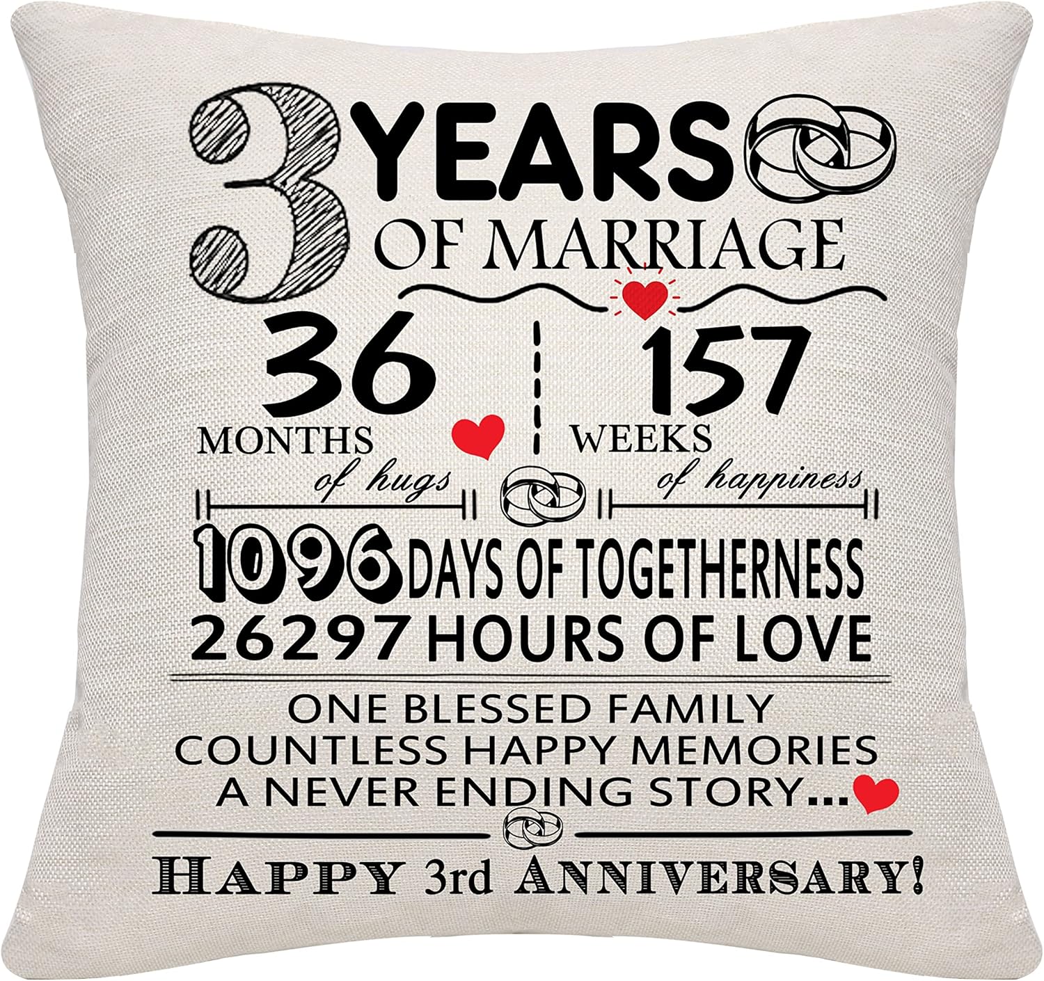Thumbnail 6 de Bommex 28 Years of Marriage Cushion Cover for 28th Wedding Anniversary Keepsake