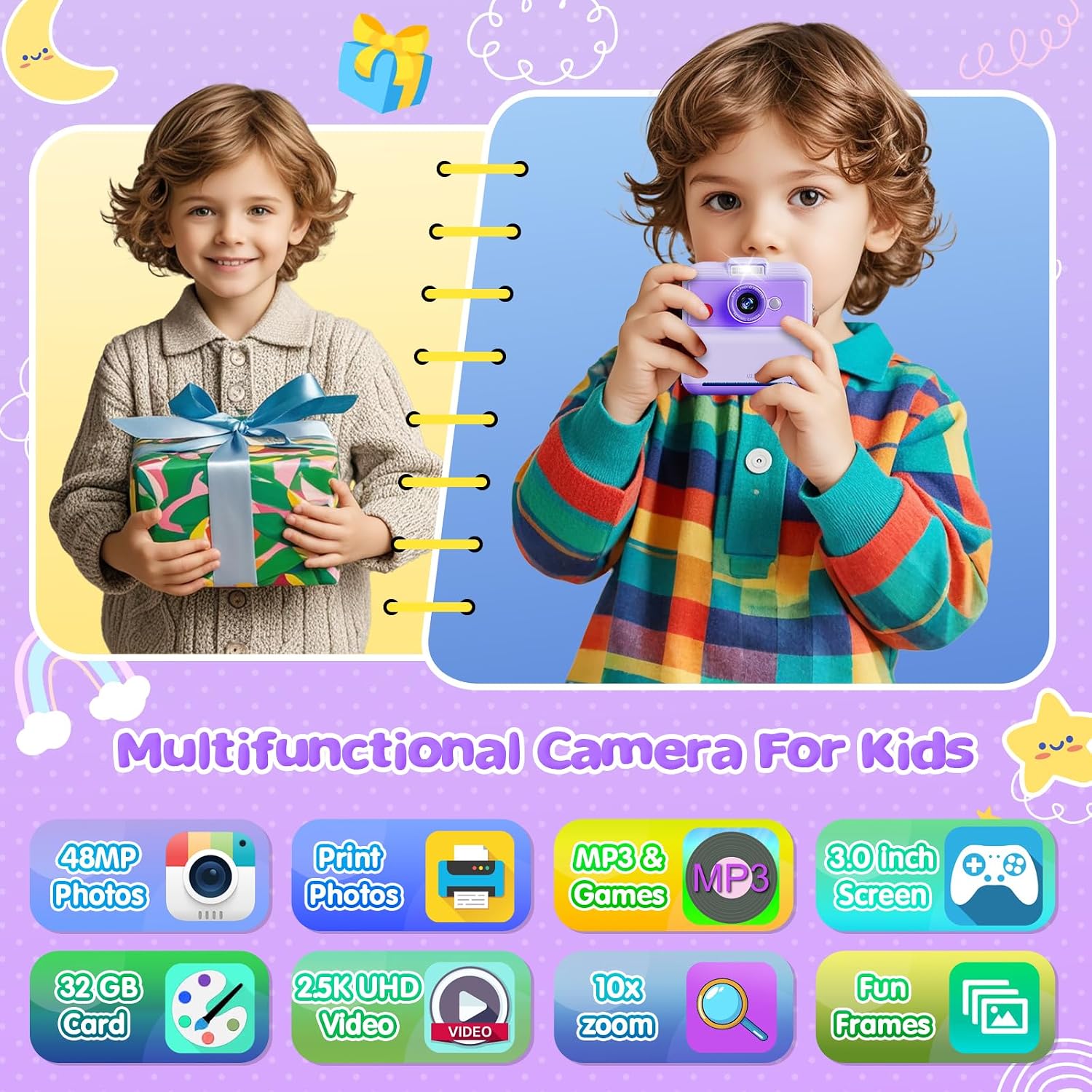Thumbnail 1 de CAMCLID Kinder Sofortbildkamera mit 3,0 Zoll
