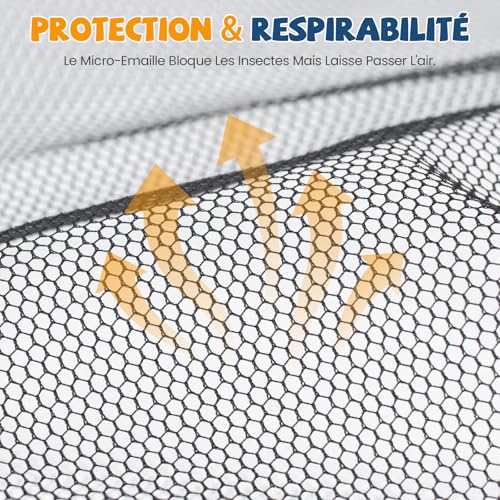 Thumbnail 3 de Orzbow Lot de 2 Moustiquaire Poussette Universelle, Noir – protection flexible et pratique