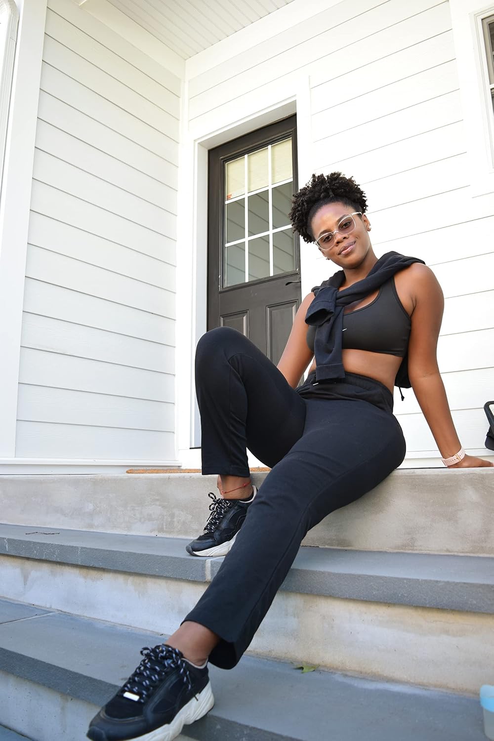Thumbnail 1 de OUGES Womens Cotton Open Bottom Joggers