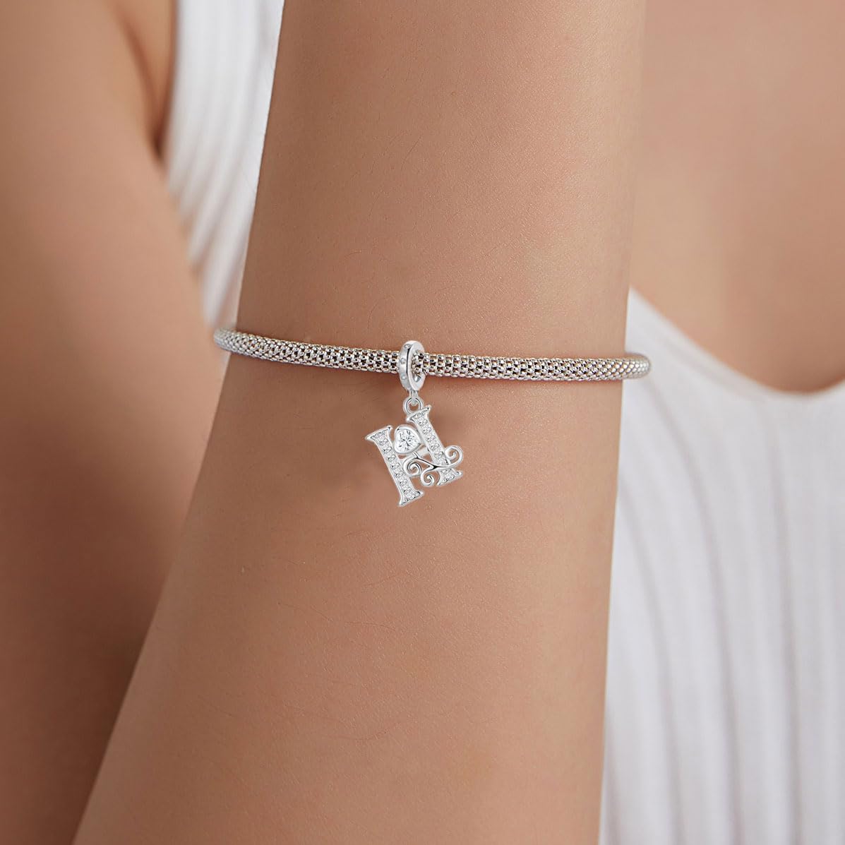 Thumbnail 1 de Letter Charms für Pandora Armbänder – Silber Initial Charms Bead Anhänger