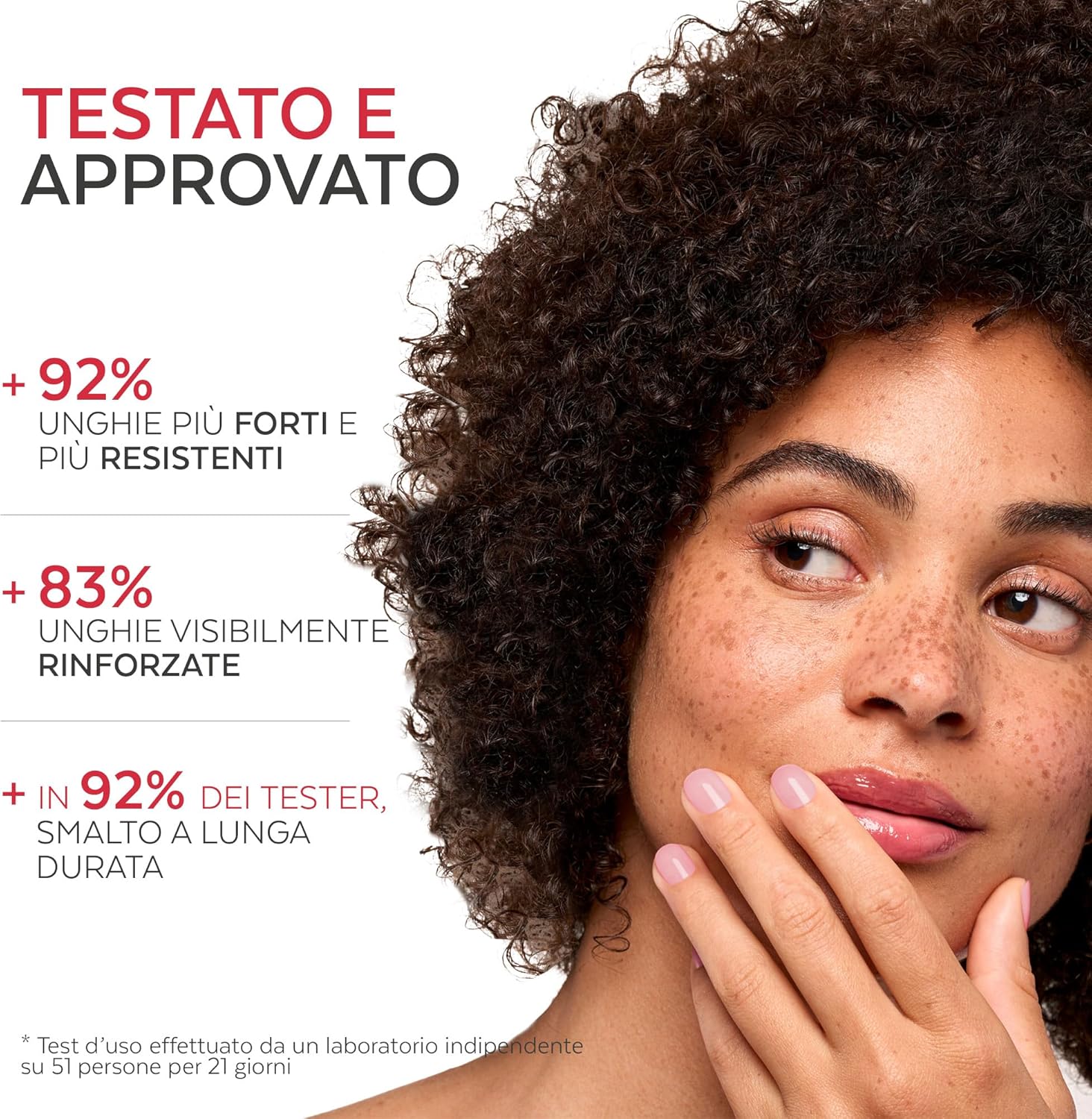 Detalle de PODERM Smalto rinforzante per unghie con biotina, silicio e cheratina (Color Strong) – mani e piedi