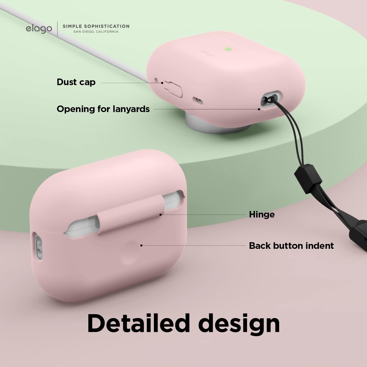 Thumbnail 3 de elago Coque silicone pour AirPods Pro 2 Lovely Rose