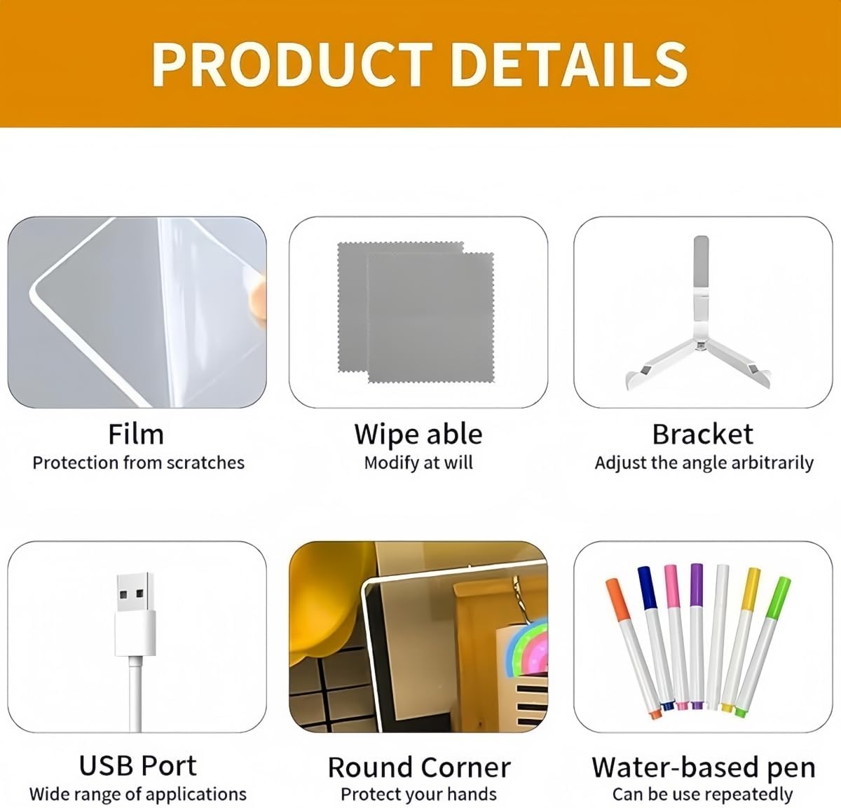 Thumbnail 2 de LED Note Board 30x20cm acrylic light-up board 📺