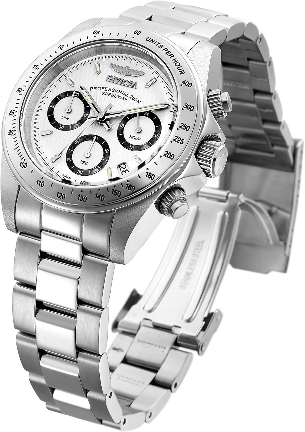 Detalle de Invicta Speedway Edelstahl Herren Quarzuhrwerk – 39 mm