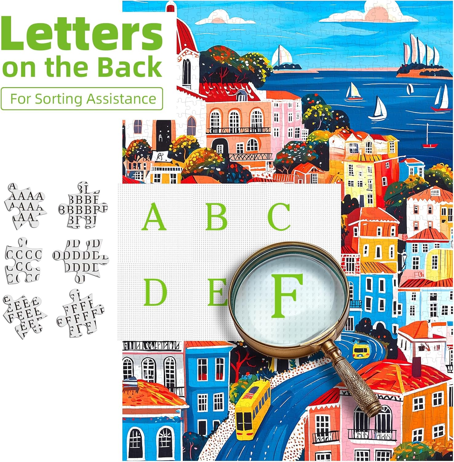 Detalle de Lisbon Cityscape 500-Piece Puzzle
