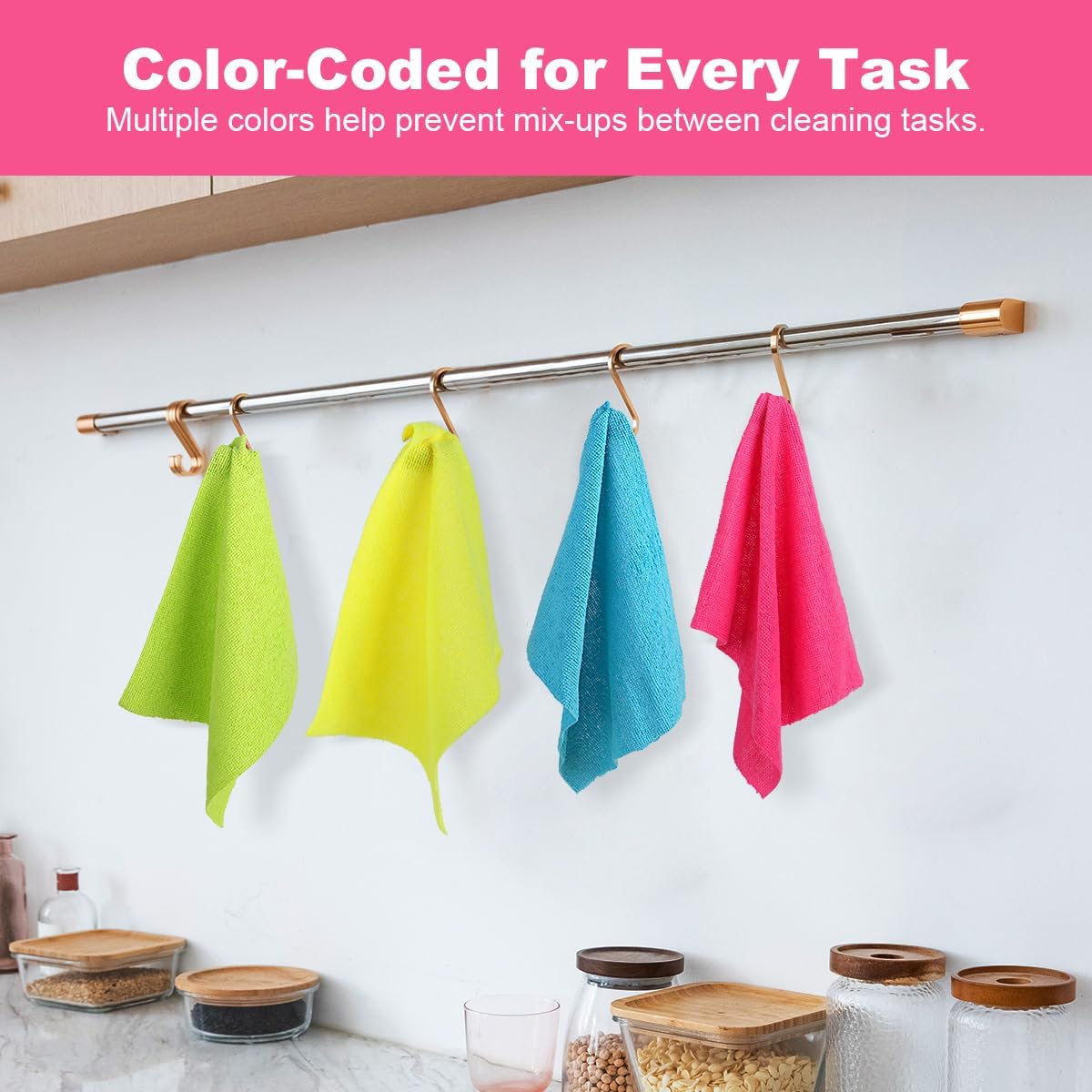 Thumbnail 5 de UNIMADE Microfiber Cleaning Cloth, 120 Pack: Reusable, Lint-Free Towels for Car Care, Home, and Workshop
