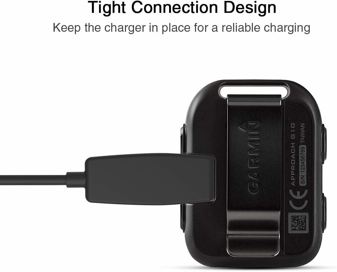 Detalle 2 de INF Ladekabel kompatibel mit Garmin Forerunner 235, 735XT, 630, 645, 230, Vivomove HR und Approach S20 – Ladegerät mit Cliphalter, Überspannungs- und Überstromschutz