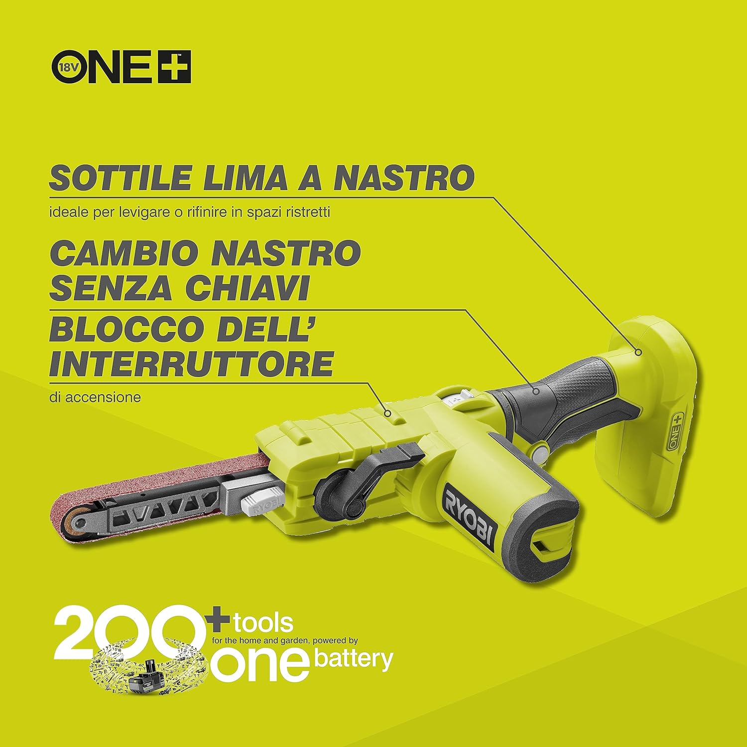 Detalle 2 de Ryobi R18PF-0 Lima a nastro 18 V 13x457 mm