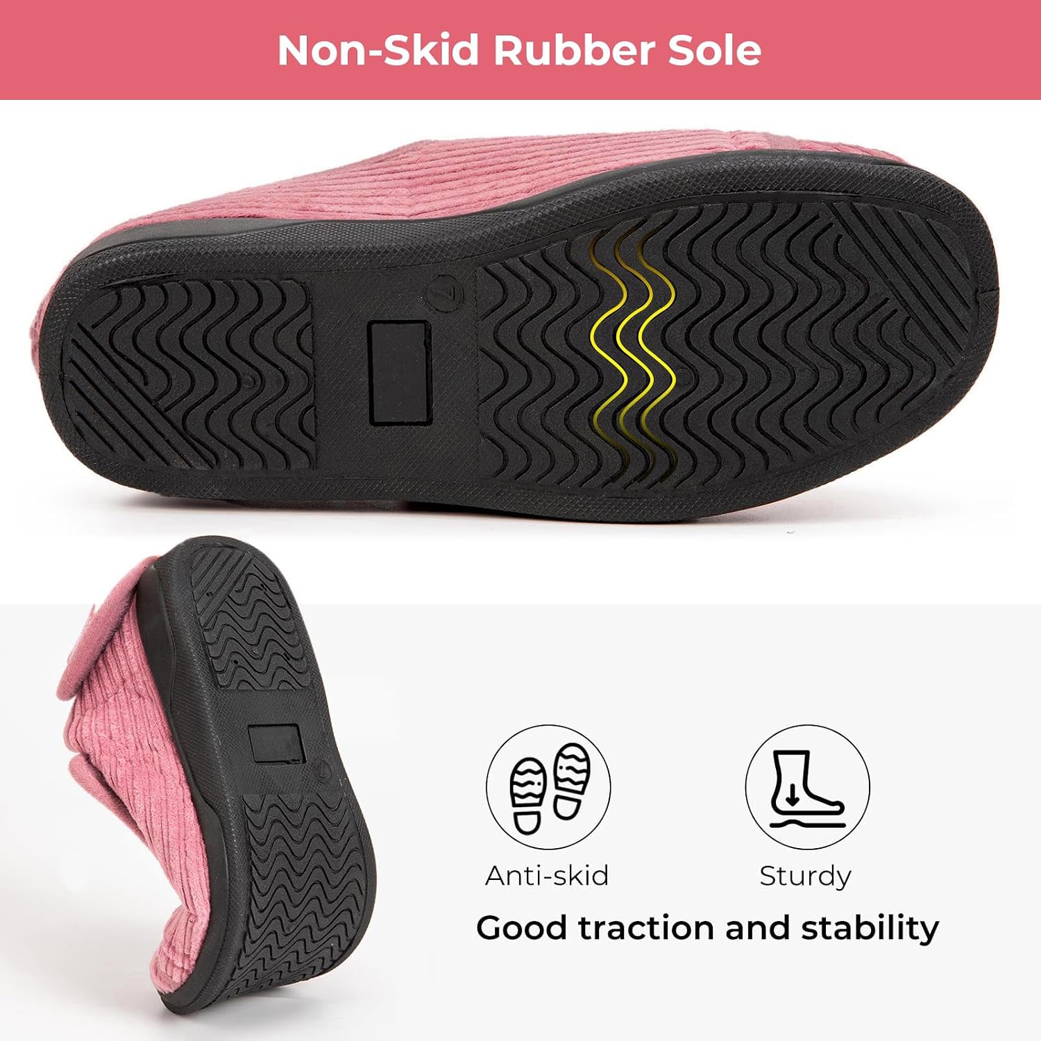 Thumbnail 5 de HomeTop Velveteen slippers with adjustability