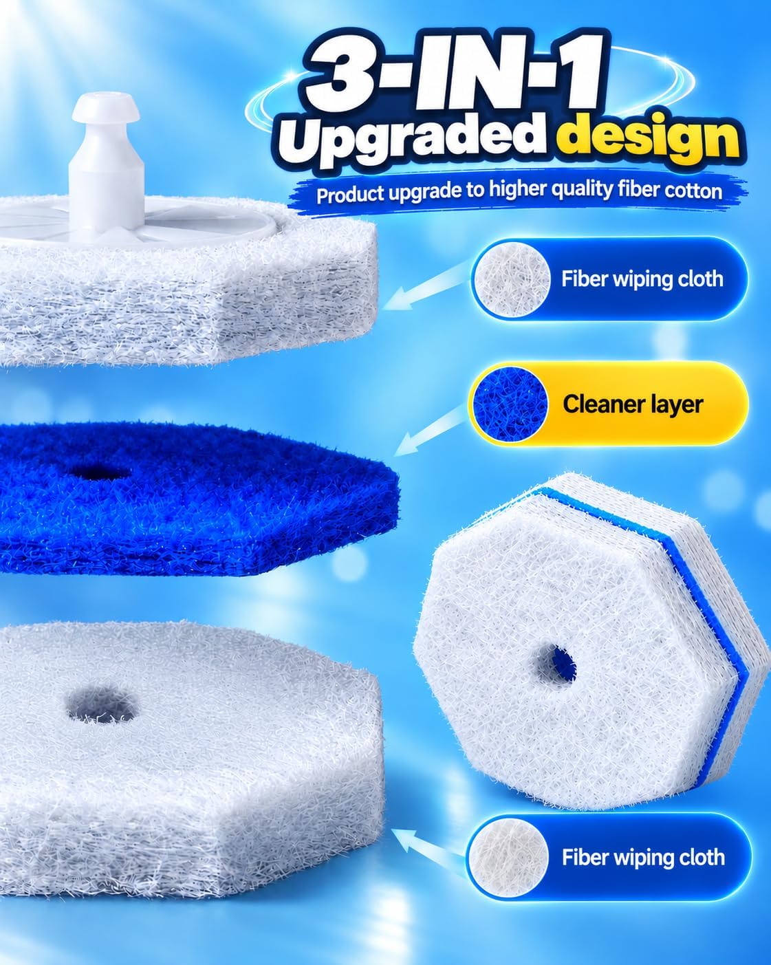 Thumbnail 6 de LosKremari a60 Toilet Brush Refills, 60-Pack Snap-On Foam Heads