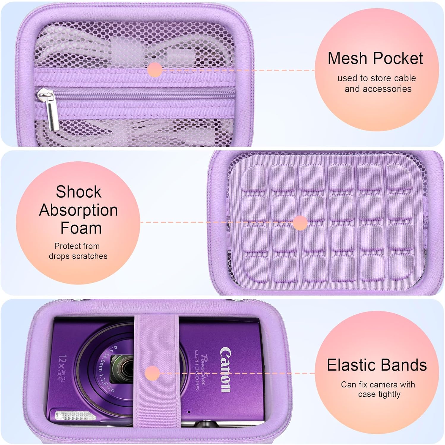 Detalle 1 de Elonbo Carrying Case for Canon ELPH 360