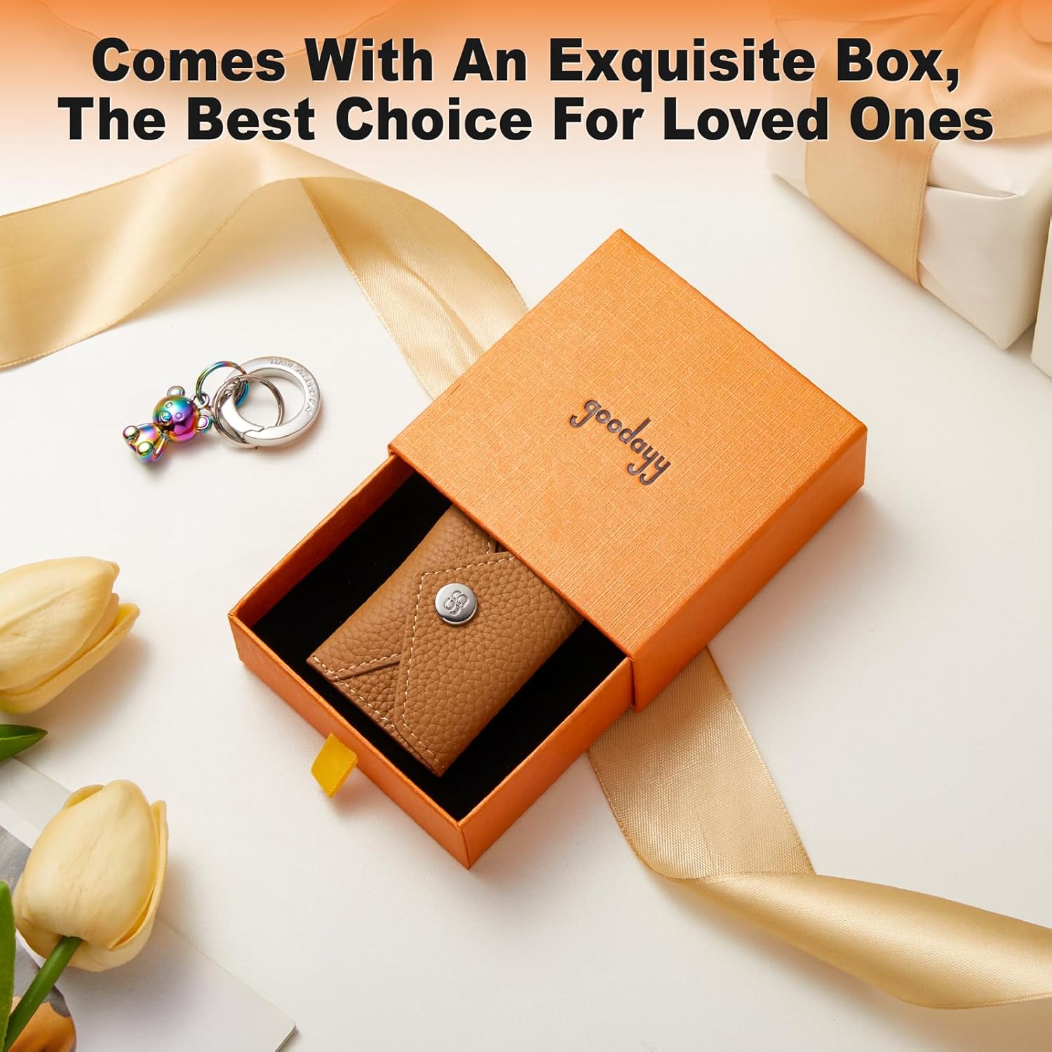 Thumbnail 4 de GOODAYY Genuine Leather Mini Coin Pouch with Spring Ring – Compact, versatile accessory