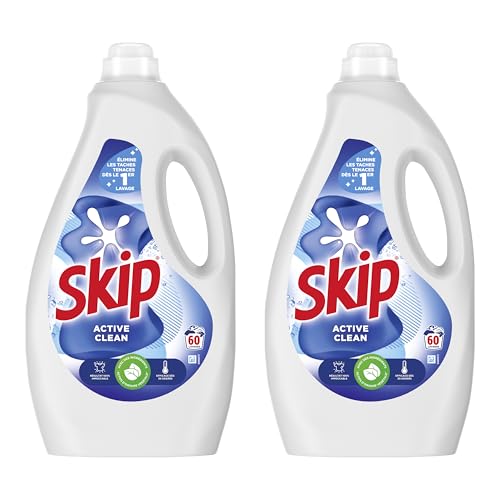 Detalle de Skip Lessive Liquide Active Clean 2x60 lavages – Propreté impeccable et fraîcheur durable