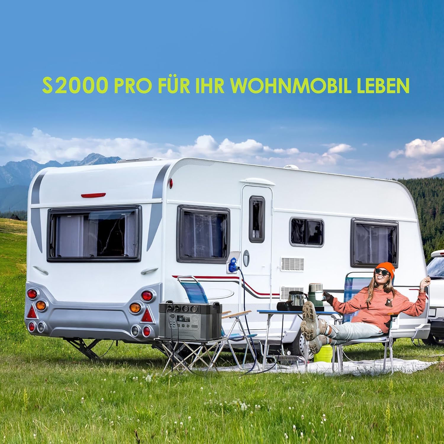 Thumbnail 5 de ALLPOWERS S2000 PRO Powerstation (2400 W) inkl. 200 W Solarpanel SE200 – mobiler Stromspeicher fürs Camping & Off-Grid