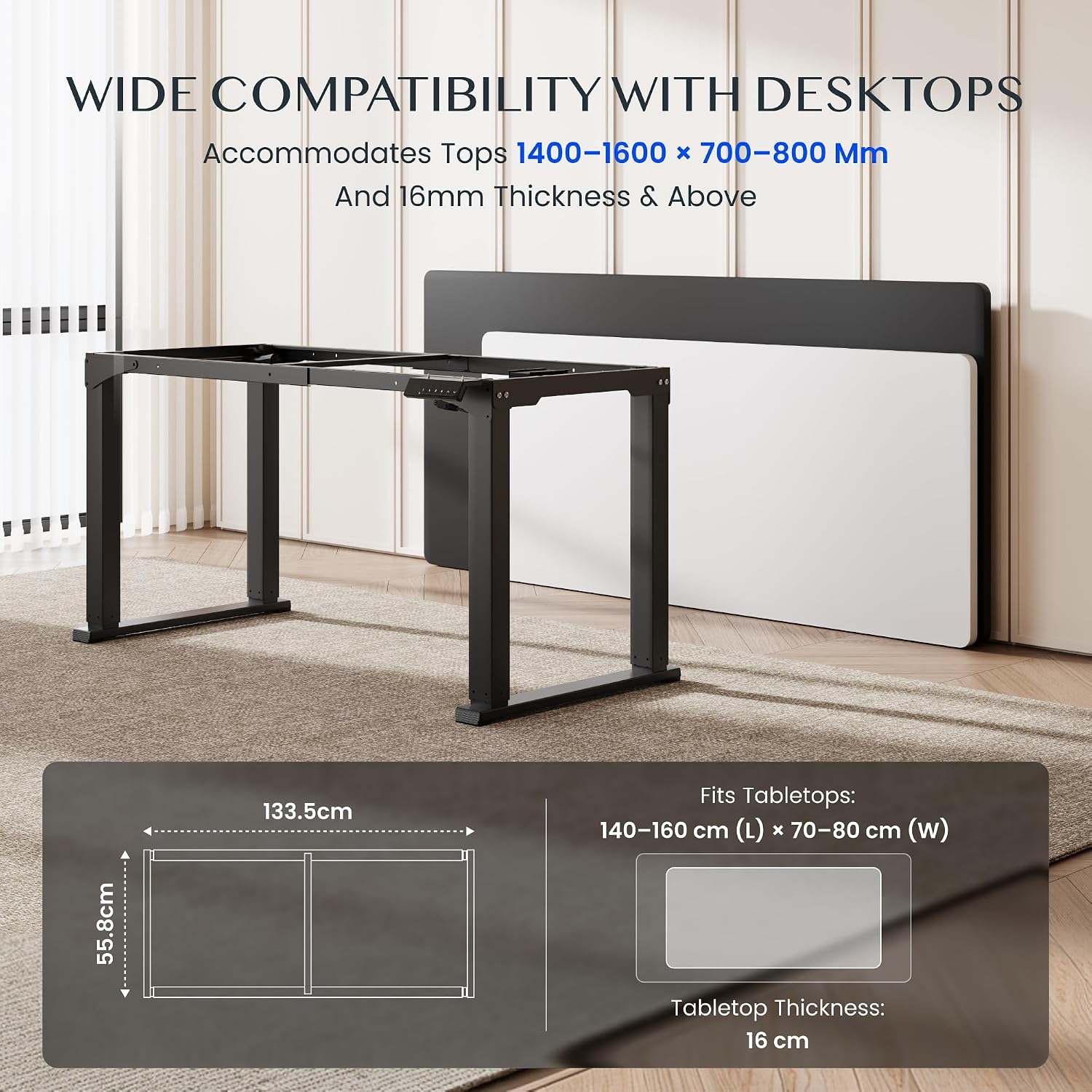 Thumbnail 6 de FLEXISPOT E1Q-Basic Electric Standing Desk Frame, 4-Leg, Dual Motor