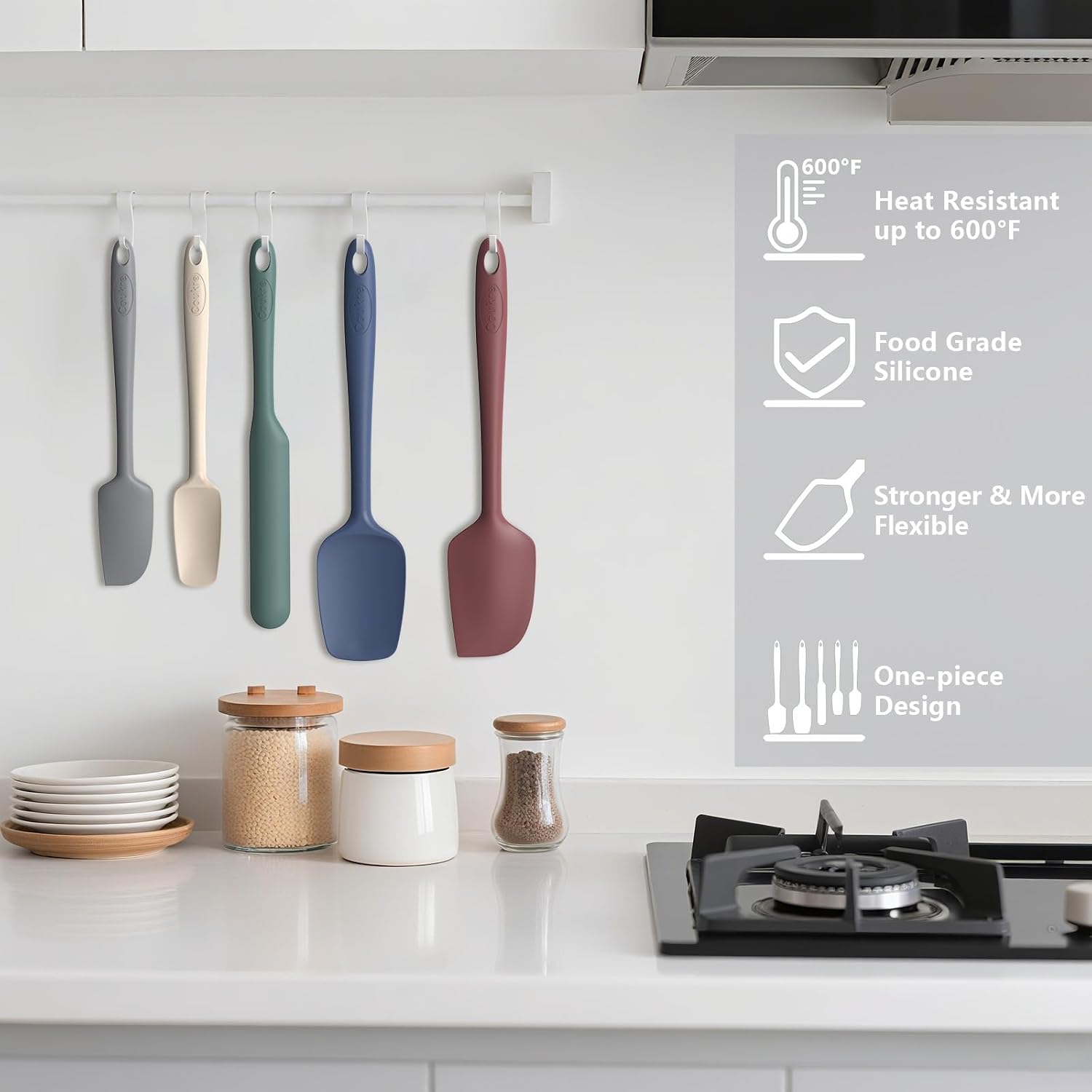 Thumbnail 3 de Coukre Silicone Spatula Set of 5