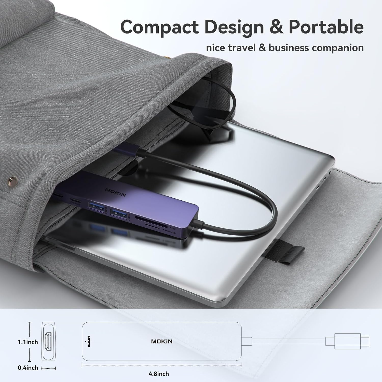 Thumbnail 6 de MOKiN 7-in-1 USB-C Hub with HDMI for MacBook Pro/Air (Purple)