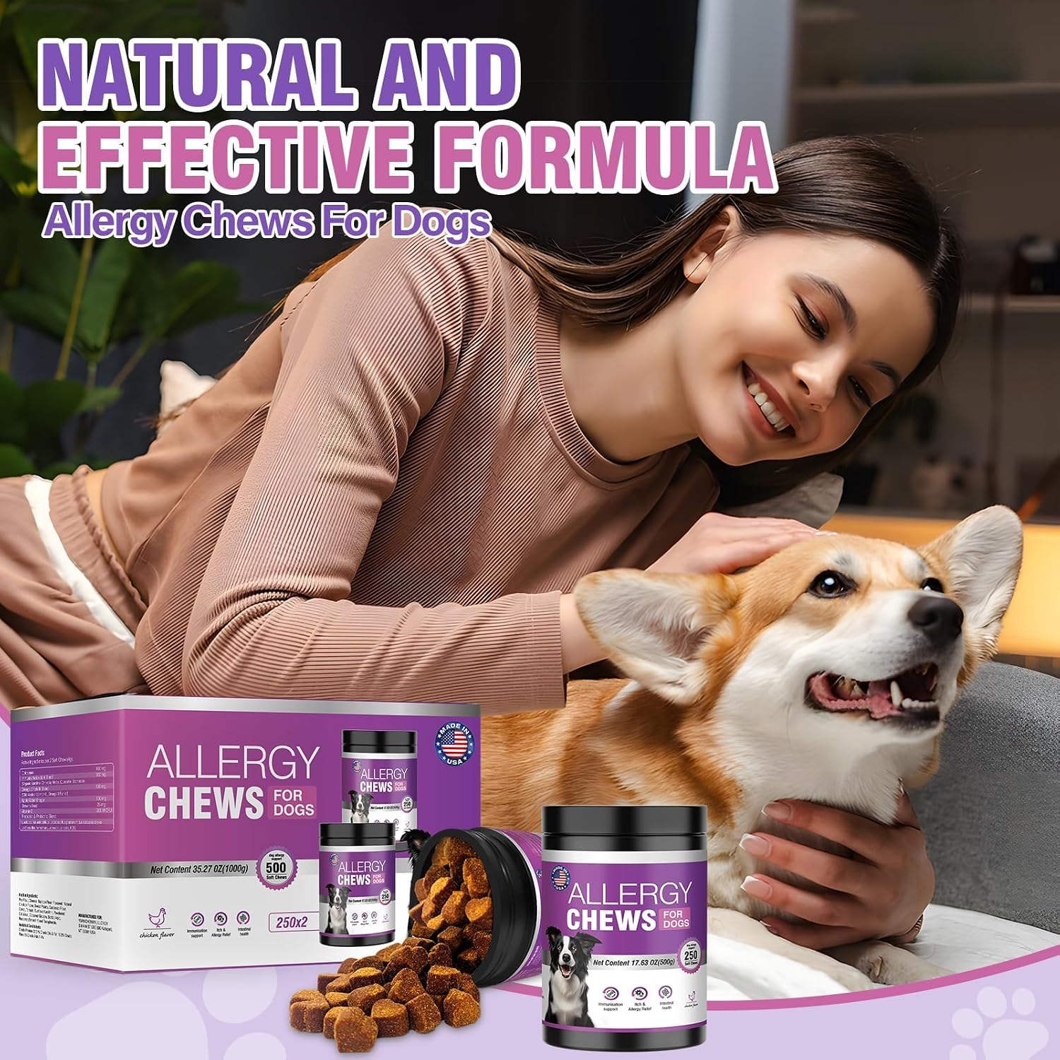Detalle 2 de Dog Allergy Chews 500 Count