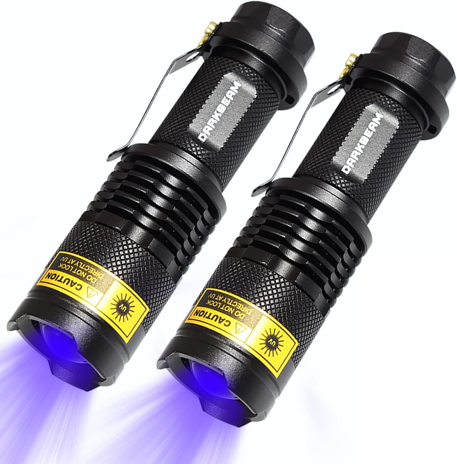 Detalle de DARKBEAM SK68 UV-ficklampa 365 nm, 2-pack med justerbar fokusering