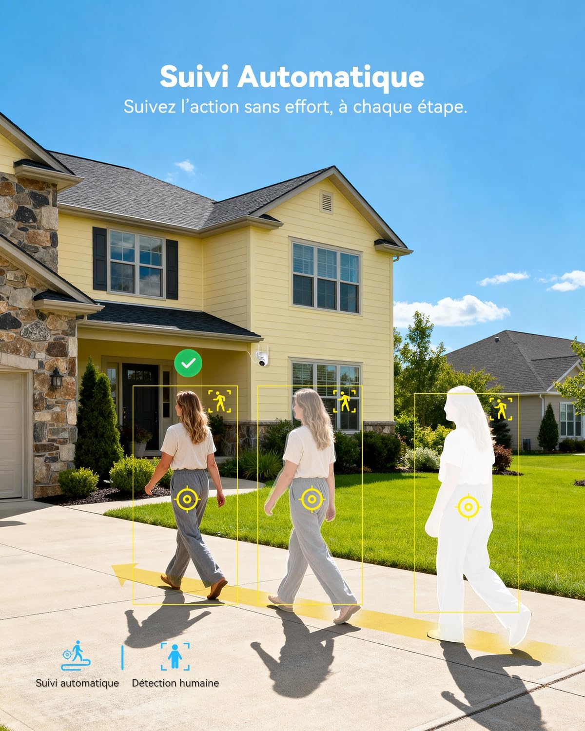 Thumbnail 3 de Caméra WiFi Logisaf 5MP PTZ avec détection humaine et suivi automatique (Eseecloud, 360°) – pour NVR Logisaf