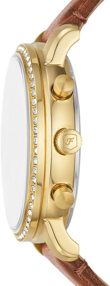 Detalle de Fossil Orologio Neutra da donna con cronografo al quarzo – cassa 36 mm, cinturino in acciaio o pelle