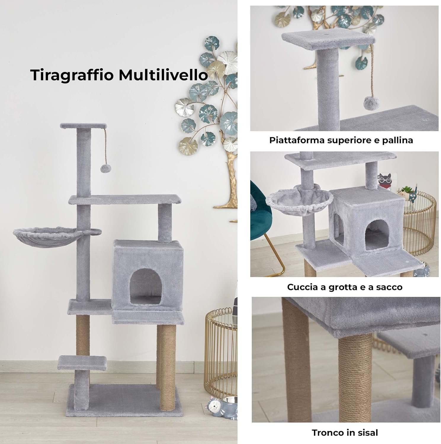 Detalle de Baroni Home tiragraffi ad albero 122 cm
