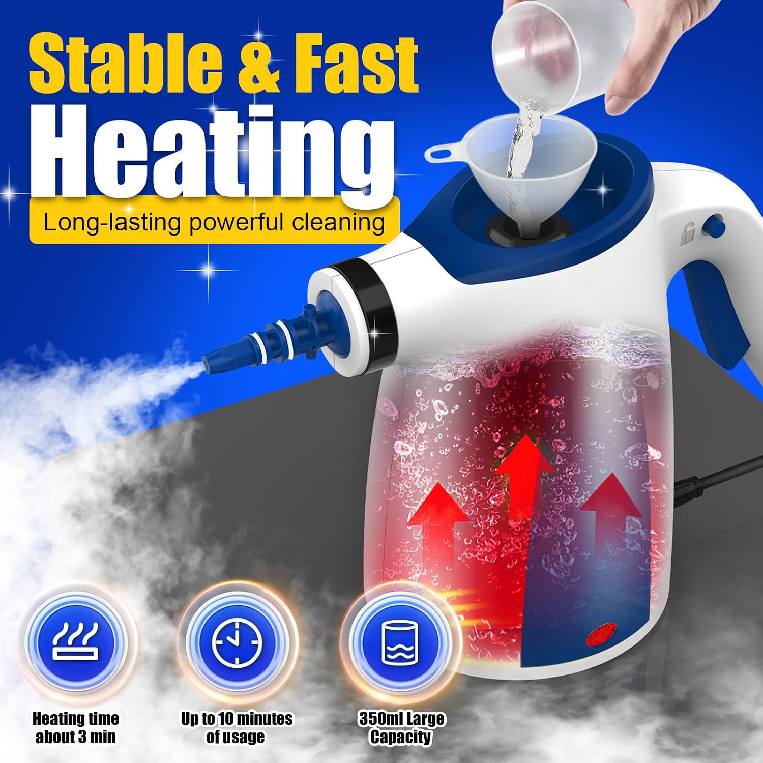 Detalle de Hand Held Steam Cleaner 1050W with 12 accessories