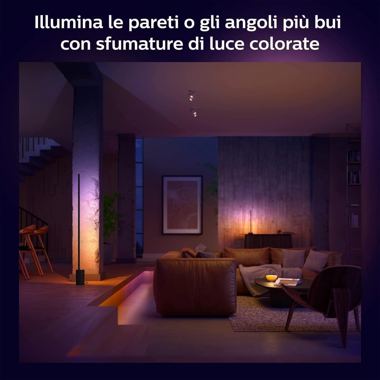 Detalle 2 de Philips Hue Signe, Lámpara de Pie LED Inteligente 🌈