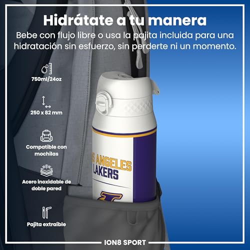 Thumbnail 1 de ion8 NBA Los Angeles Lakers Botella térmica 750 ml 🥤