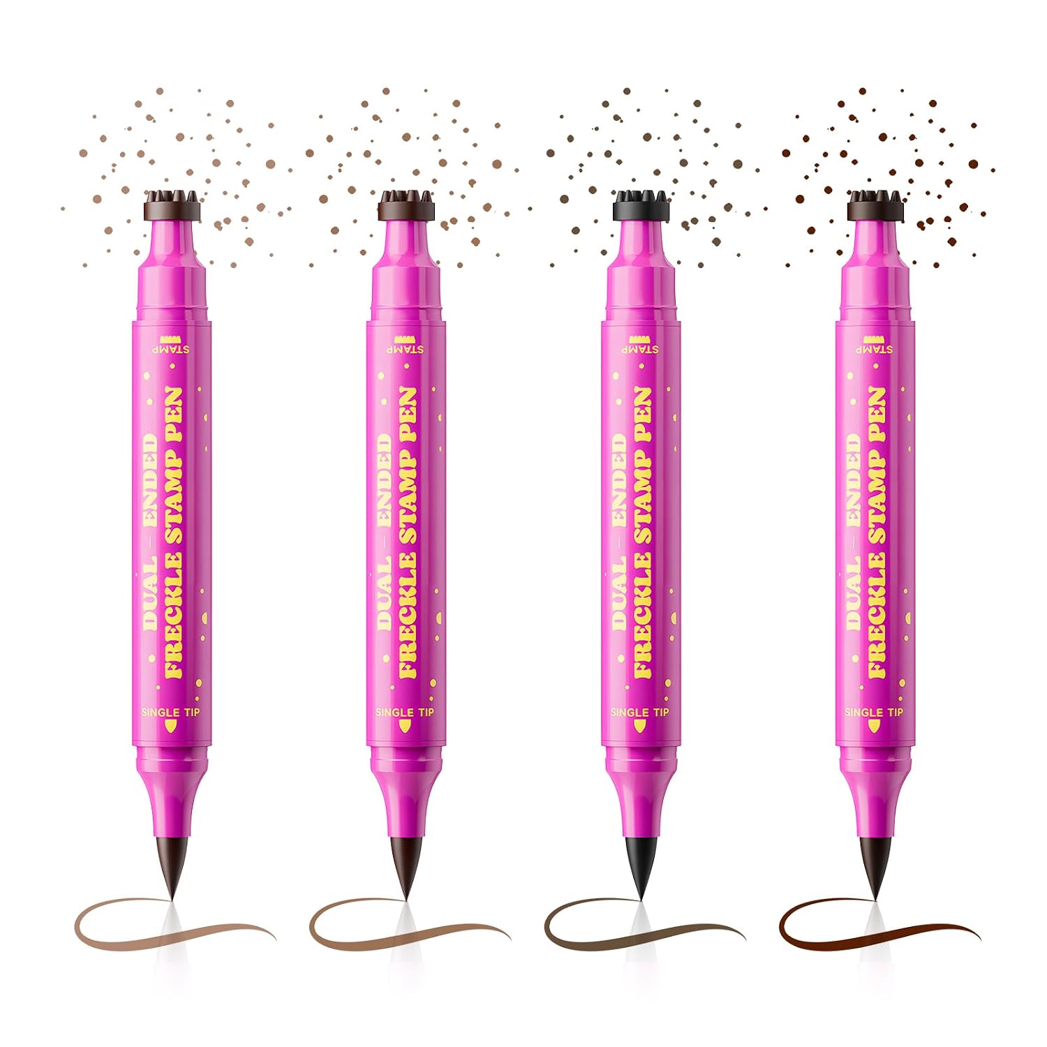 Detalle de Jolilab Mousy Brown 02 Dual-Ended Freckle Stamp Pen, Sponge Stamp and Precision Tip