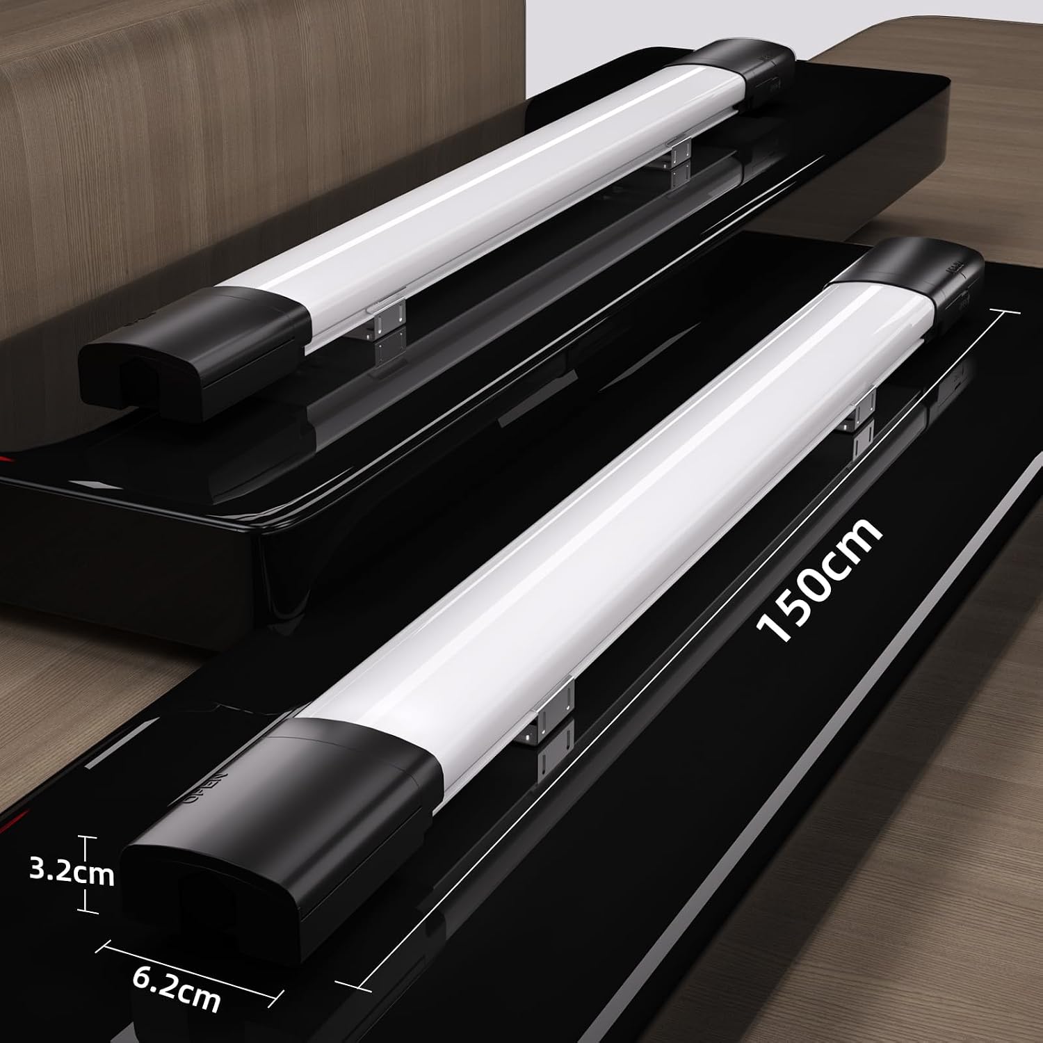 Thumbnail 6 de Modlicht LED Feuchtraumleuchte 150 cm (45 W, 5.000 K, IP65) Ultraslim Deckenleuchte, schwarz