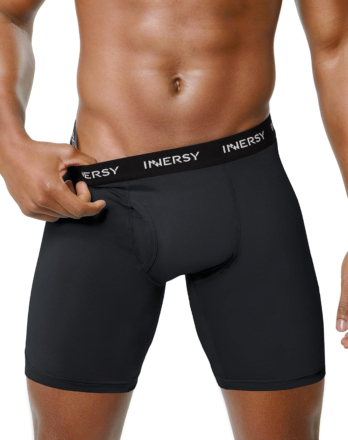 Detalle 2 de INNERSY Men's Long Leg Boxers Shorts Anti Chafing Underwear – Pack of 3