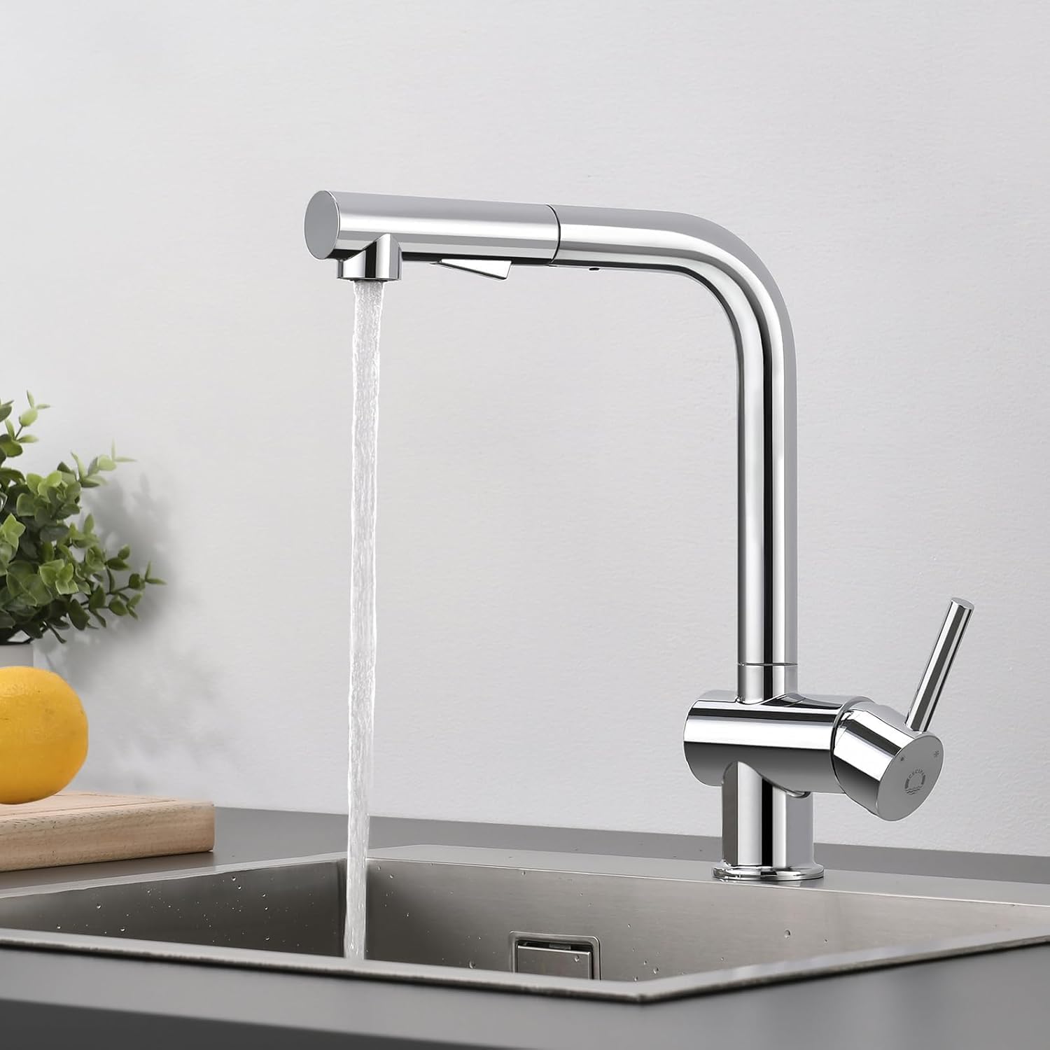 Detalle de CECIPA Miscelatore Cucina Cromo con Doccetta Estraibile — 360° di Libertà e Design