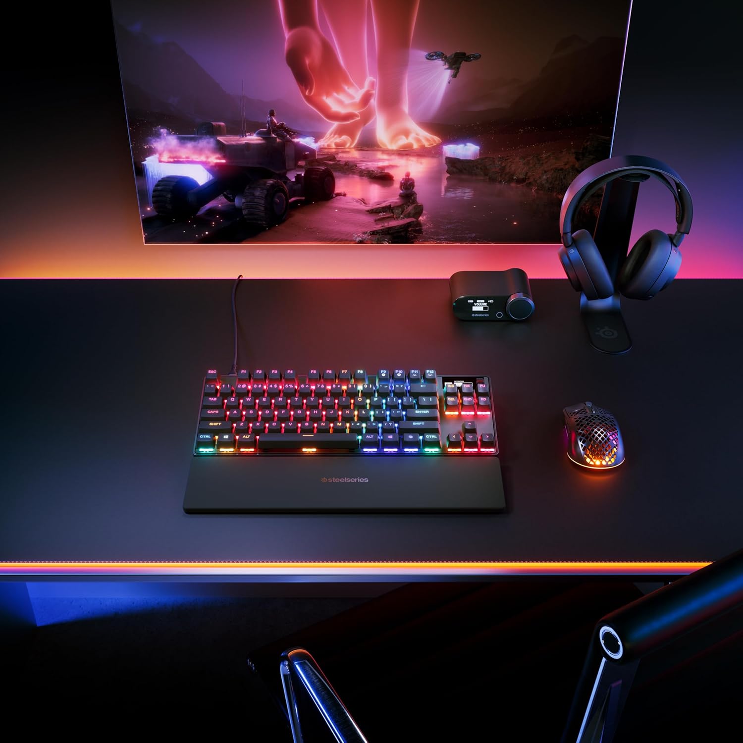 Thumbnail 1 de SteelSeries Apex Pro TKL Gen 3 tastiera meccanica gaming UK QWERTY con OLED e switch HyperMagnetic OmniPoint 3.0
