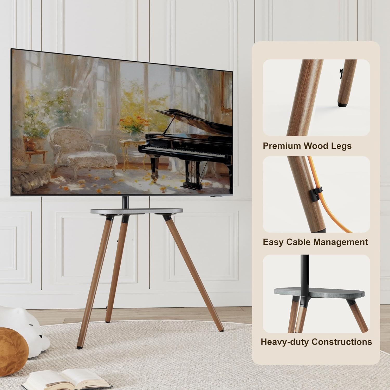 Thumbnail 4 de ECOTINY Tripod Easel TV Stand for 43–65 Inch Displays