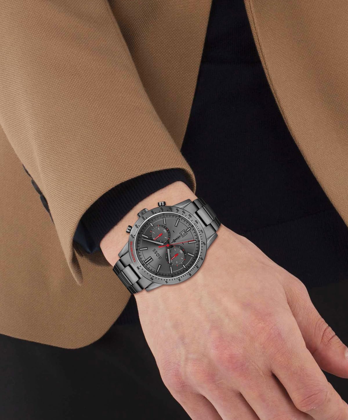 Thumbnail 3 de BOSS Orologio cronografo al quarzo da uomo ALLURE con cinturino in acciaio inox grigio, 1513924