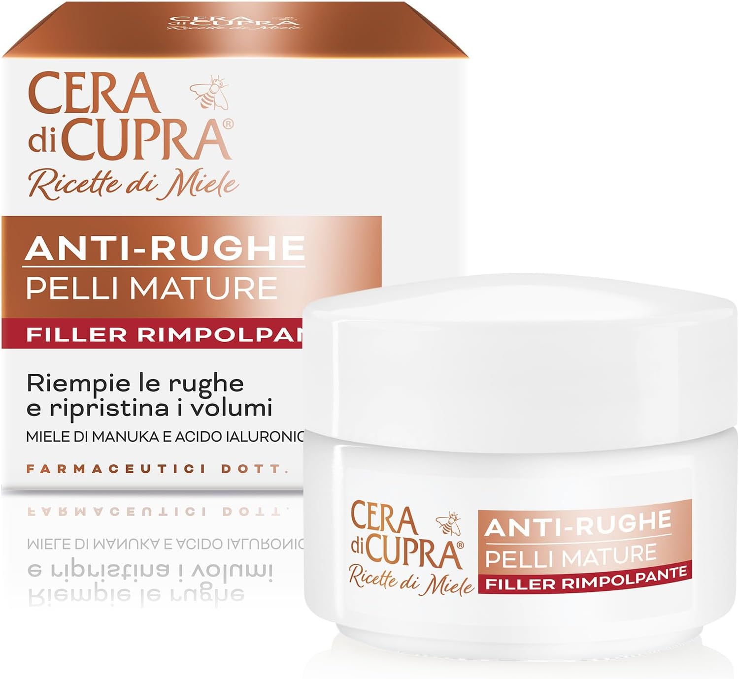 Detalle de Cera di Cupra Anti-Rughe Rimpolpante Filler: trattamento intensivo con Miele, Gelatina Reale e Acido Ialuronico (50 ml)