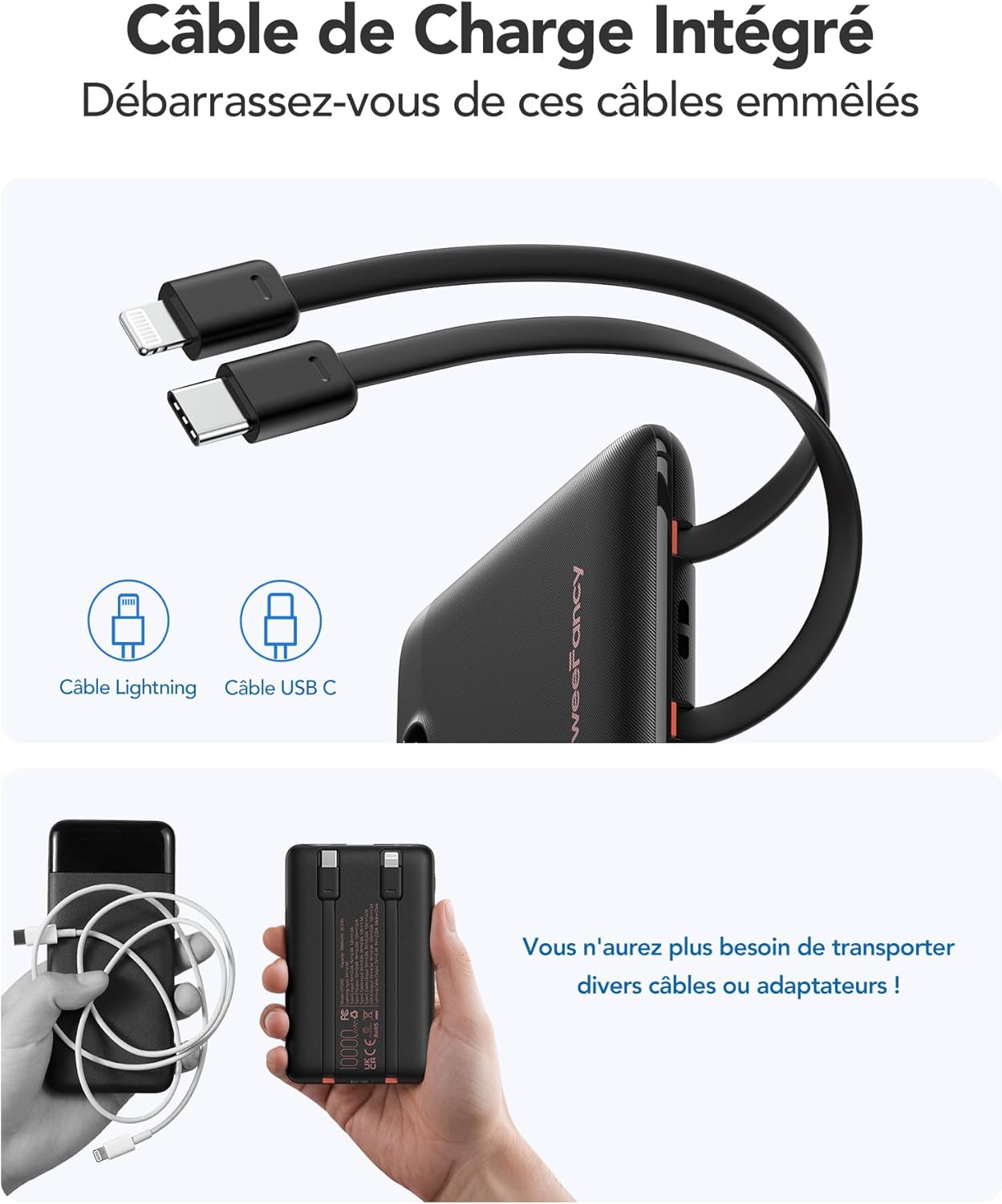 Thumbnail 4 de WeeFancy Mini Batterie Externe 10000 mAh