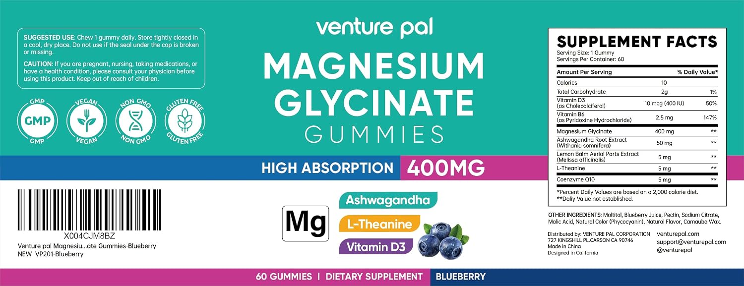 Thumbnail 6 de Venture Pal Magnesium Glycinate Gummies 400mg