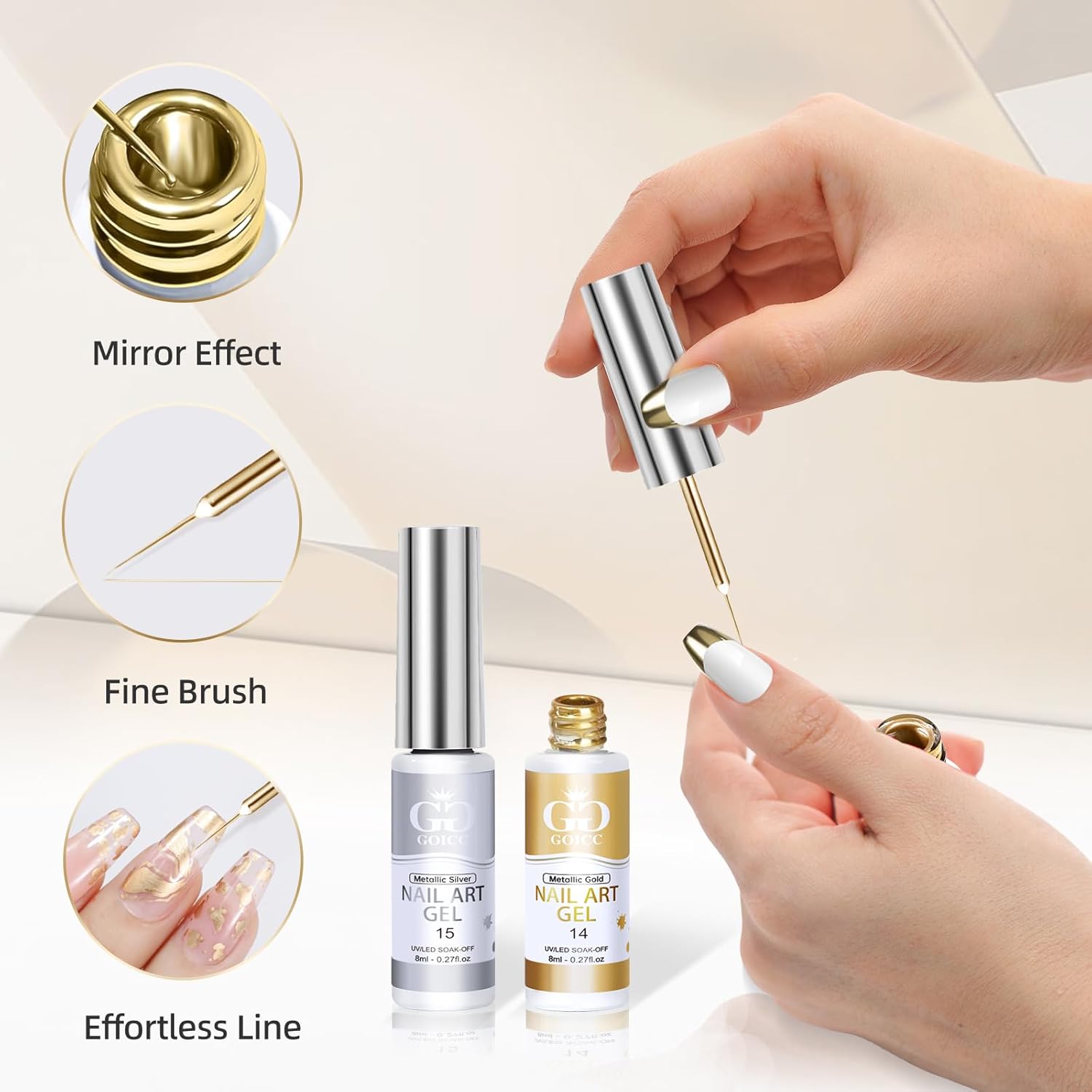 Thumbnail 2 de GOICC Metallique vernis gel 8ML 💅