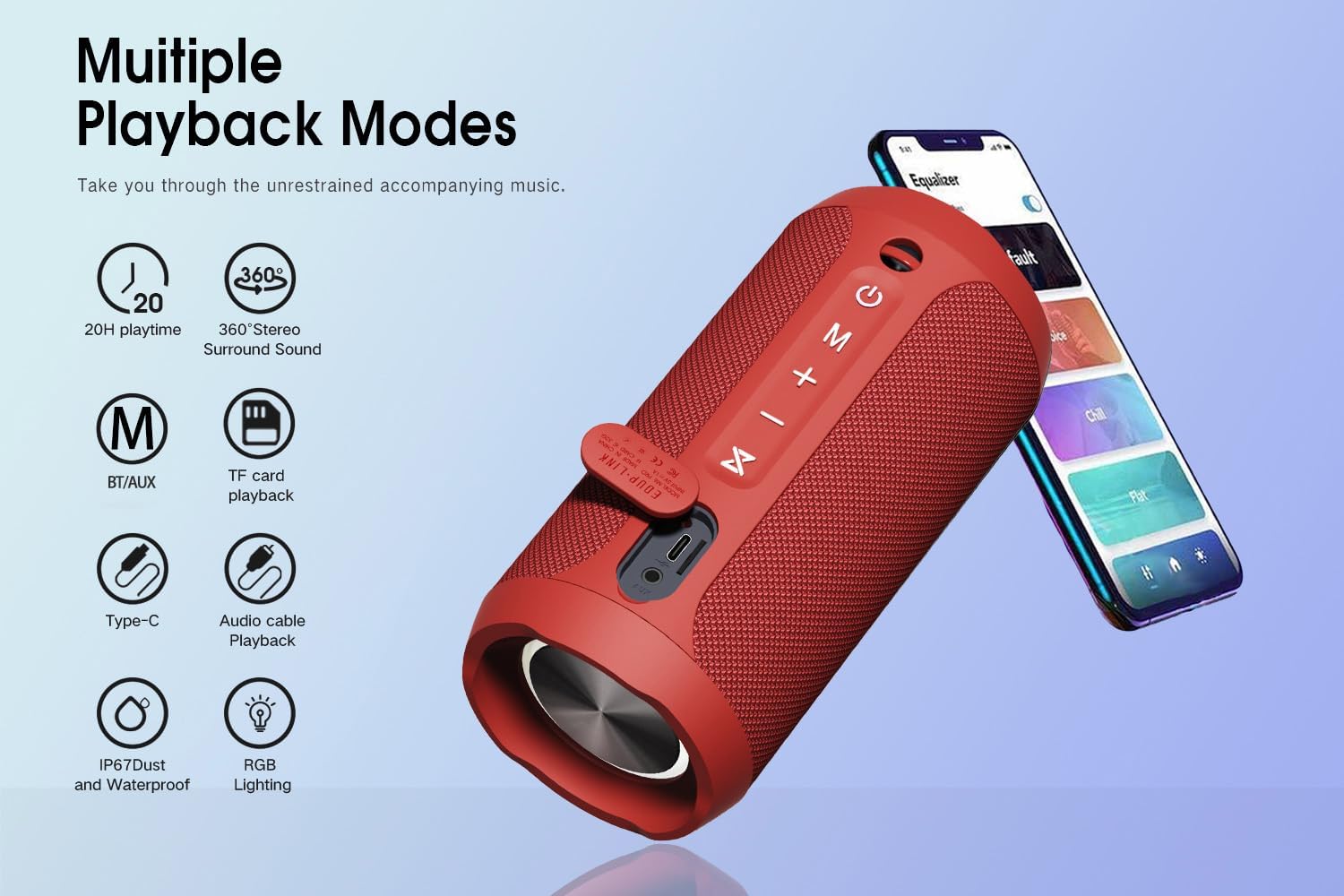 Detalle 2 de EDUPLINK Bluetooth Speaker 20W