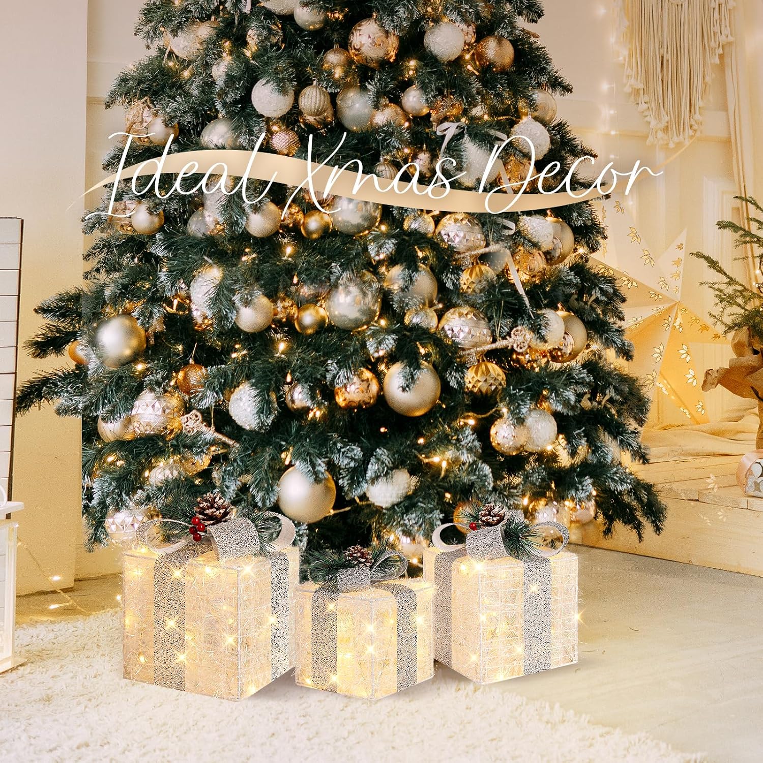 Detalle 2 de Towponics Lighted Christmas Gift Boxes, 60 LEDs