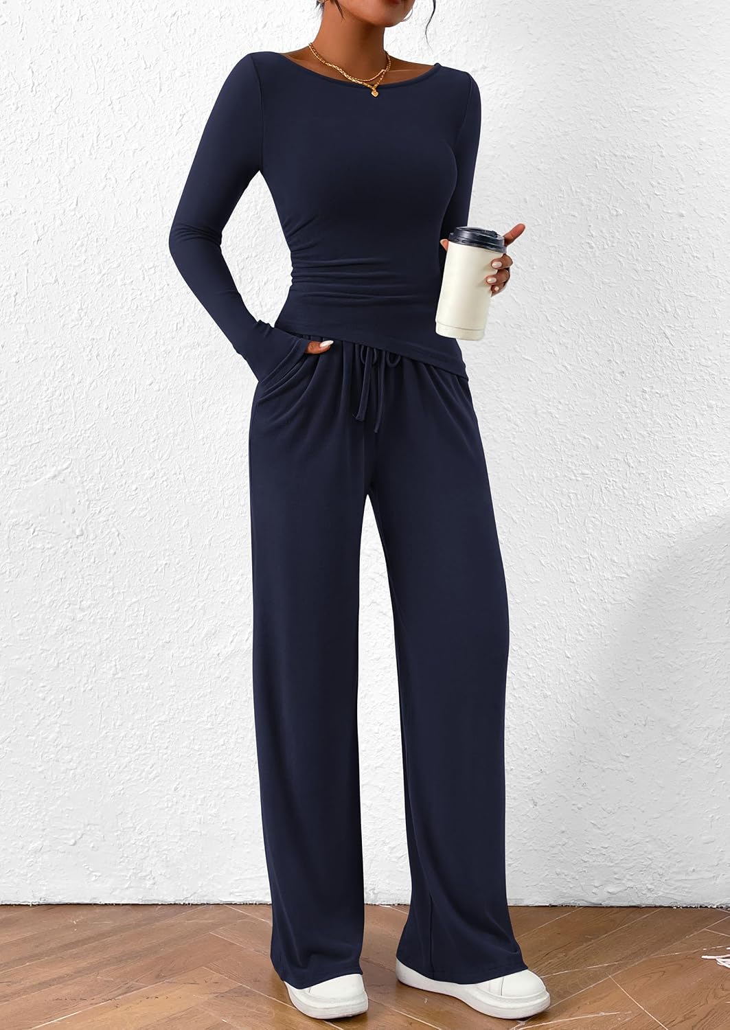 Detalle de PRETTYGARDEN Women's Two-Piece Lounge Set