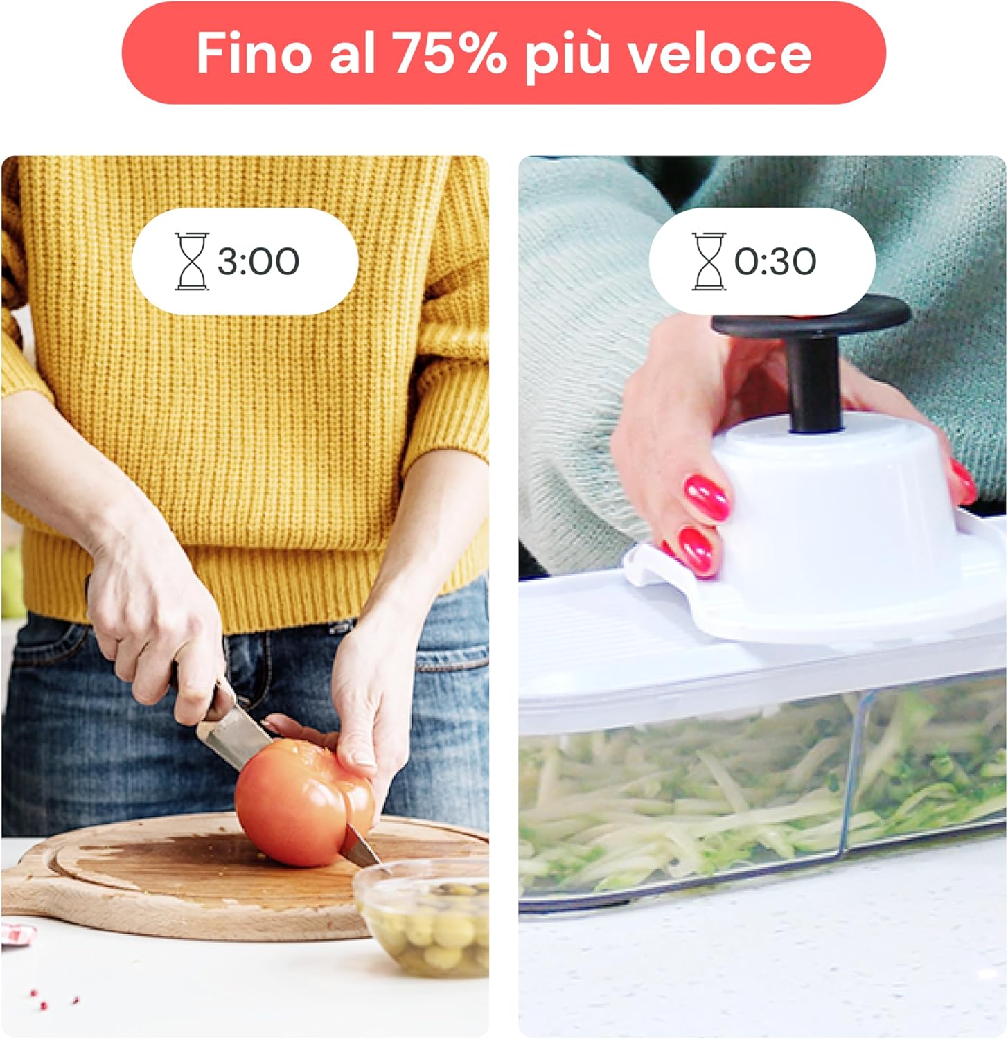 Thumbnail 2 de Fullstar Taglia Verdure e Mandolina 6-in-1 compatto bianco: affetta, julienne e grattugia