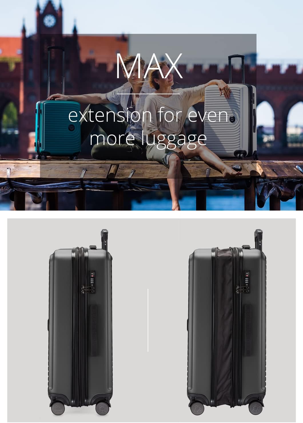 Detalle de Hauptstadtkoffer Mitte Grande Valise Rigide 130 L – Graphites