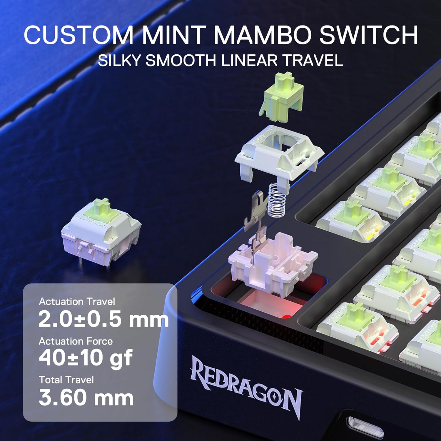 Thumbnail 4 de Redragon K673 PRO Wireless 81-Key RGB Gasket Gaming Keyboard with Control Knob