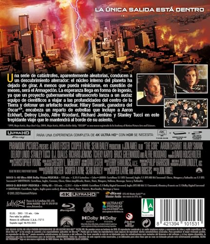 Detalle 2 de The Core (El Núcleo) 4K UHD + Blu-ray — Divisa Films