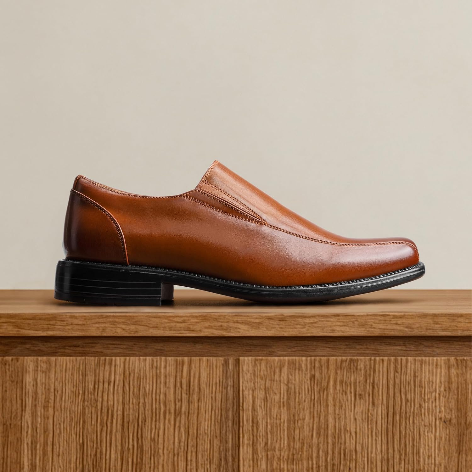 Detalle de Bruno Marc Men's Wide-Width Slip-On Dress Loafers with Square Toe