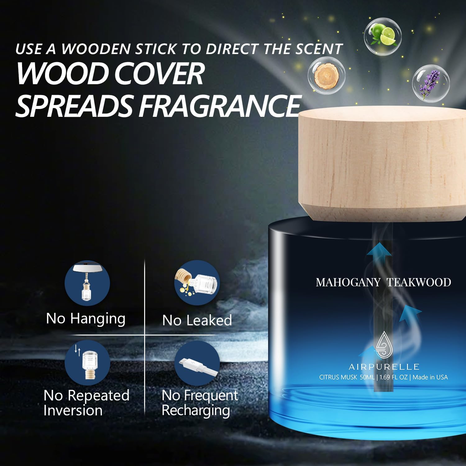 Detalle 2 de Car Air Freshener 50ML Mahogany Teakwood
